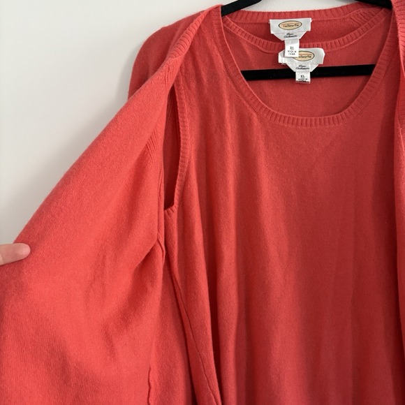 8Piece Bundle Of Talbots Women's XL Pure Cashmere Sweaters, Gray,Tan,Blue,Peach - Picture 5 of 16